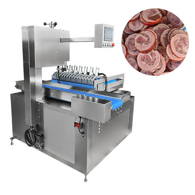 Industrielle Fleischbandsäge mit doppelter Klinge zum Schneiden von frischem und gefrorenem Knochen- und Knochenlosfleisch
